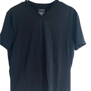 APT.9 Black V-Neck T-Shirt